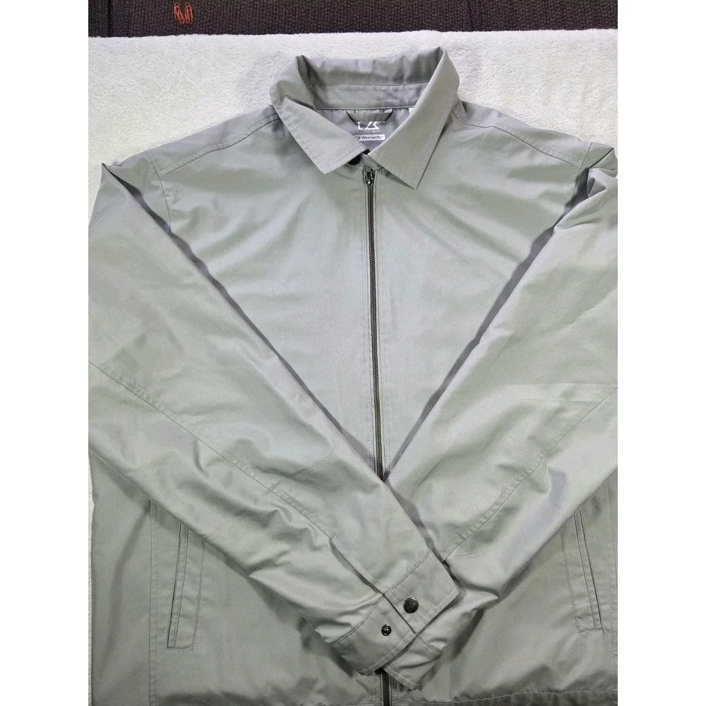 Cutter & Buck CB WeatherTec Men's XL Gray Full Zip Windbreaker Jacket...